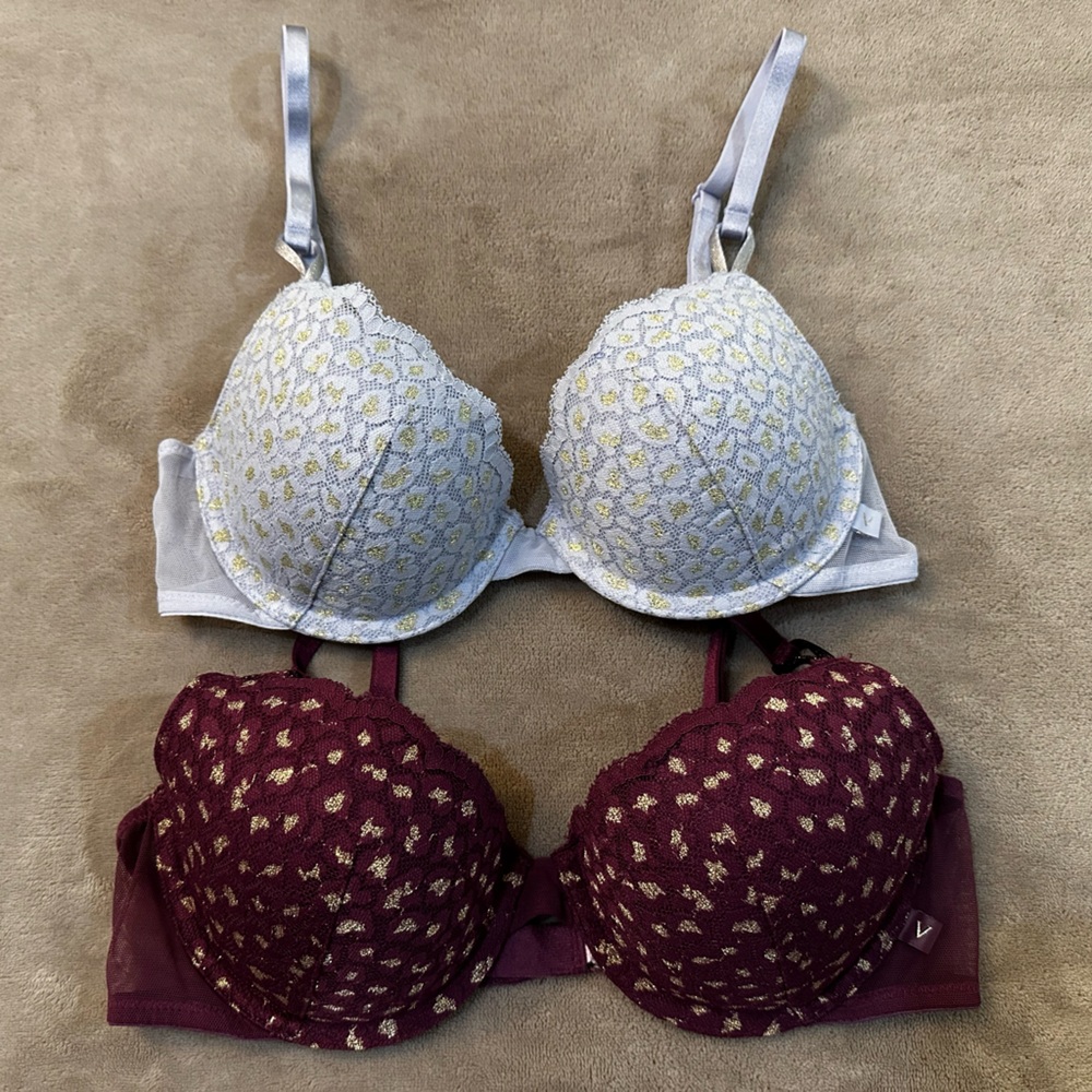 Victoria's Secret |  Bundle of 2 Lace Demi Bras, Size 34B